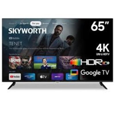 Skyworth Tv 65 Inch Frameless 4K ULTRA HD Android Tv Voice Control Bluetooth Netflix Youtube