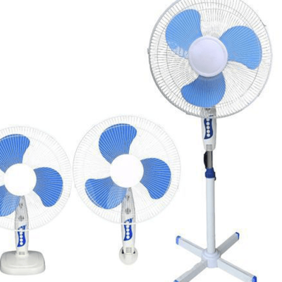 Velton Fan 3 In 1 Office Free Standing Fan With Steel Blade 16 Inches, Stand And Wall VWF-B022