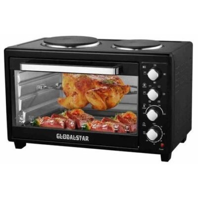 Globalstar Oven Electric 38L With Rotisserie and 2 Hotplates