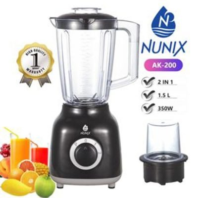 Nunix Blender,  2 In 1 Blender With Grinding Machine 1.5L AK 200