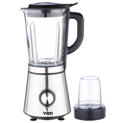 Von Blender 2 In 1 With Grinder 600W - Stainless steel VBG601BLX