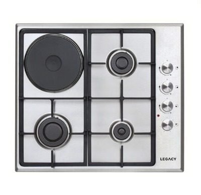 Legacy Cooker Built In Cooker Hob 3 gas burners 1 Hotplate Silver
