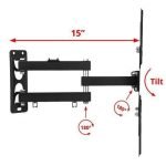 Home Design Rotating 14" - 55" Full Motion Swivel TV Bracket - Image 2