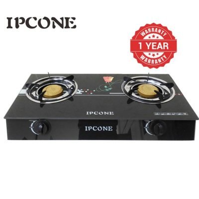 Ipcone Cooker 2 Burner - Glass Top And Gas Stove Double Burner 8112-3