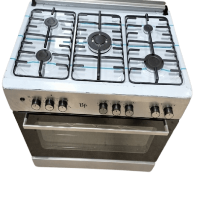 BJS Cooker, 4+1E,4 Gas 1 Hot Plates ,1 Wok ,Electric Oven 110L, Gray