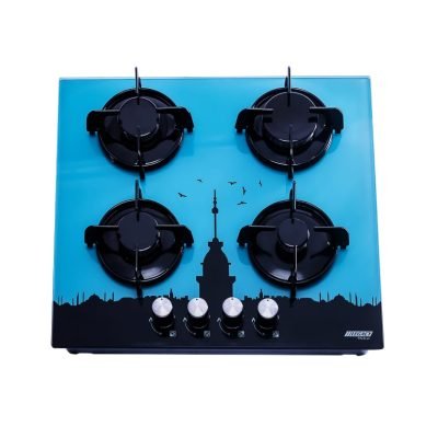 Legacy Hob 4 Gas InBuilt Blue with Black