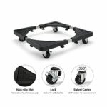 Detachable universal roller refrigerator base bracket, refrigerator handcart bracket, adjustable and extendable storage rack, suitable for home kitchens - Image 6