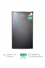 Ecomax Fridge 90L Single Door Fridge Energy Efficient Gray