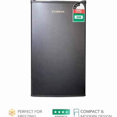 Ecomax Fridge 90L Single Door Fridge Energy Efficient Gray