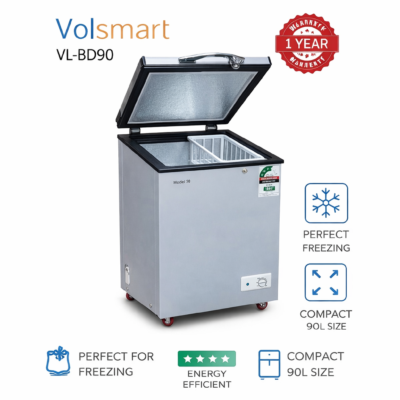 Volsmart Chest Freezer 90 Litres Silver VL-BD90