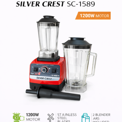 Silvercrest Blender  Commercial Heavy Duty Powerful Blender Red