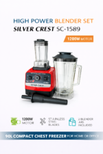 Silvercrest Blender  Commercial Heavy Duty Powerful Blender Red - Image 4