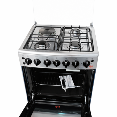 Cooker 60x60 EG65-3+1-E 3 Gas + 1 Electric Hotplate, Electric Oven, Stainless Steel,