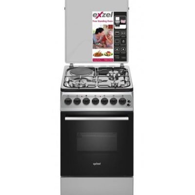 Exzel Cooker 50x50cm, 3 Gas+1 Electric, Electric Oven: EG5631GY