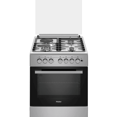 Haier Cooker, 3Gas + 1Electric 60X60 Cooker with Electric Oven - HCR2031EES