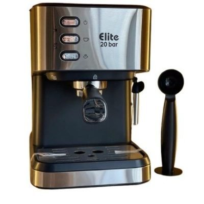 Elite Espresso Maker, Milk Frother Steam Wand for Latte, Compact Stainless Steel Machine with 1.6 Liters Water Tank