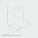 Haier Hood 60cm Kitchen Built-in HXP60D-550SB - Image 2