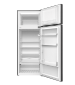 Mika Fridge, 211L, 2 Door Top Mount Freezer, Defrost (Direct Cool), Inox Dark Matt - Image 2