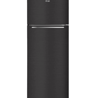 Mika Fridge, 211L, 2 Door Top Mount Freezer, Defrost (Direct Cool), Inox Dark Matt