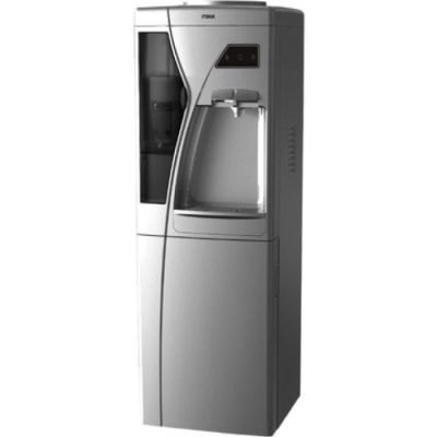 Mika Dispenser, Standing, Hot,& Compressor Cooling & with Cup Holder &Cabinet,Silver & Black  MWD2405