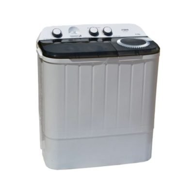 Mika Washing Machine, 6kg, Semi Automatic, Twin Tub, White & Grey MWSTT2206