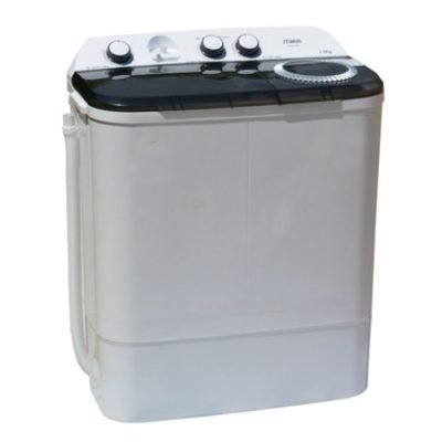 Mika Washing Machine, 7kg, Semi Automatic, Twin Tub, White & Grey MWSTT2207