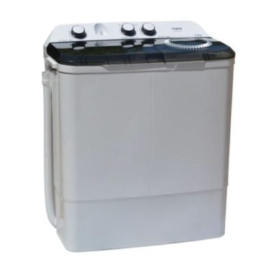 Mika Washing Machine, 8kg, Semi Automatic, Twin Tub, White & Grey MWSTT2208