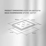 Haier Hob Built-In 5 Gas Cooker Stainless Steel 90cm HOB-790B - Image 2