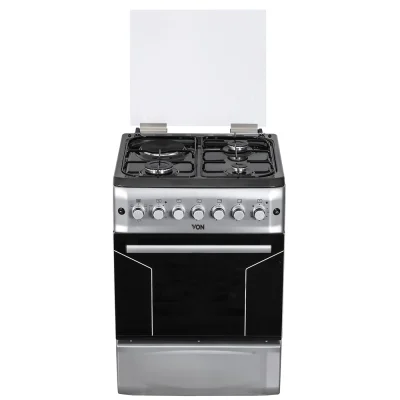 Von Cooker F5N31E2.S.E/VAC5F031PS 3 Gas +1 Electric Oven- Silver