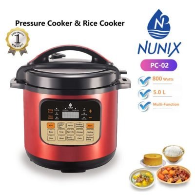 Nunix Pressure Cooker,  Multi-functional Pressure Cooker/ Rice Cooker PC-02