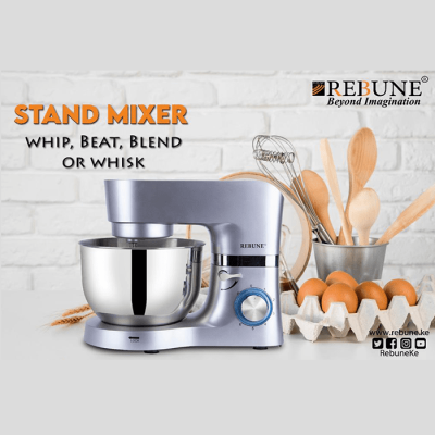 Rebune Mixer, Electric Stand Mixer 10 Litres RE-2-177 Silver