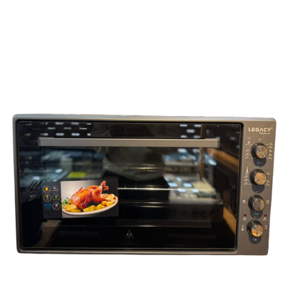 Legacy Oven 75L Black and Stainless Steel with silver handle