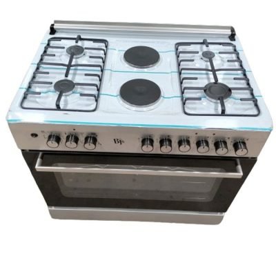 BJS Cooker, 4+2E,4 Gas Burners,2 Electric Plates,Electric Oven 110L,60cm*90cm,Silver
