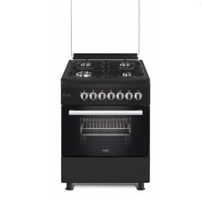 Von Cooker 4 Gas + Electric oven - VAC6FE40UK Graphite black