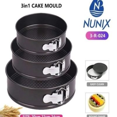 Nunix Mold 3 In 1 Cake Mold Round Set 20 22 24cm 3-R-024
