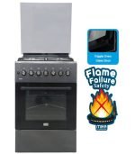 Mika Cooker  Standing Cooker  60cm x 60cm  3 Gas Burner + 1 Electric Plate  Decor Silver MST6131DS/TR4