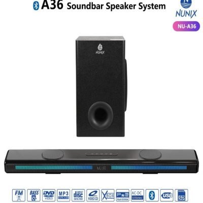 Nunix Sound Bar Mini System 2.1 Subwoofer NU-A36