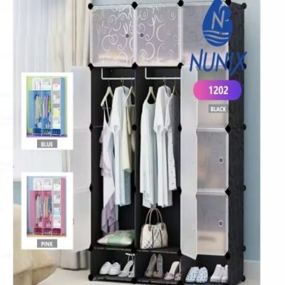 Nunix Wardrobe Strong 3 Columns Plastic Wardrobe 1202