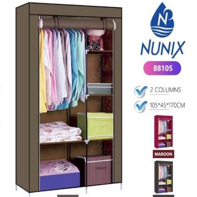 Nunix Portable 2  Column Wardrobe With Quality Fabric 88105