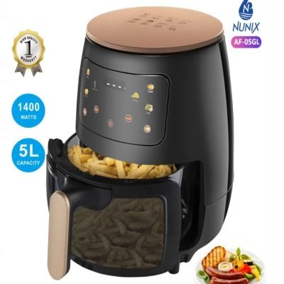 Nunix 5Liters Electric Air Fryer-Oil Free With Digital Touch Screen AF-05GL