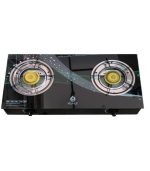 Nunix Cooker, Glass Table Top Double Burner Gas Stove GCPRO007