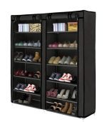 Nunix High quality 2 Column 36 Pairs Dustproof Shoe Rack/organizer