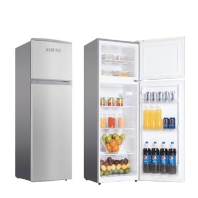 Rebune Fridge Double Door 118Liters RE-BCD-118 Silver