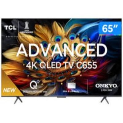 TCL TV 65 Inch Frameless 4K Ultra HD Google Tv Voice Control QLED