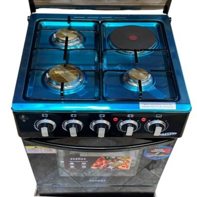 Ecomax Cooker 50x55cm 3 Gas Burners + 1 Hotplate Cooker