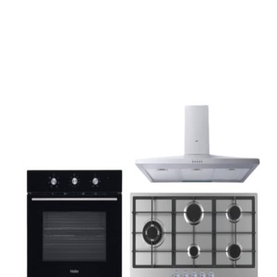 Haier Hob 90cm Complete Built-in Bundle: 90cm Hood + 90cm 5 burner built-in Hob + 59L built-in oven
