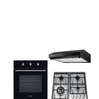Haier Hob 60cm Bundle Complete Built-in: 60cm Hood + 60cm 4 burner built-in Hob + 59L built-in oven