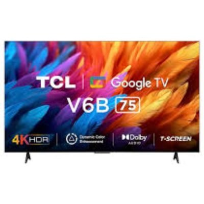 TCL TV 75Inch Direct LED 4K HDR Smart TV V6B 75