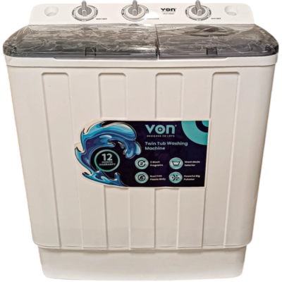 Von Washing Machine Twin Tub white - 7.5KG VALS-75BWY