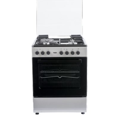 Von Cooker 3 Gas + 1 Electric VCF653131NSY Enamel Black Inox Grey